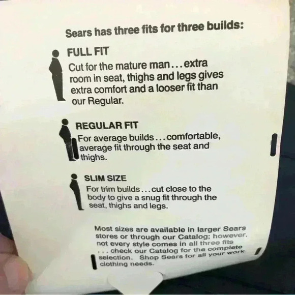 Sears Full Fit Twill Work Pants Gray Men 40X32 Extra room seat, thighs, and legs - Picture 6 of 12